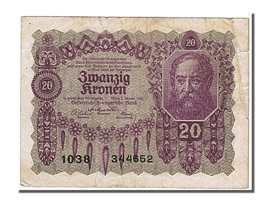 Banknot, 
  
  Avusturya, 
  
  20 Kron