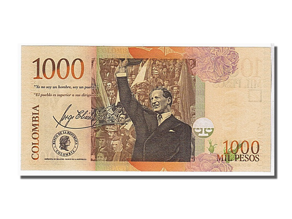 Banknot, 
  
  Kolombiya, 
  
  1000 Peso