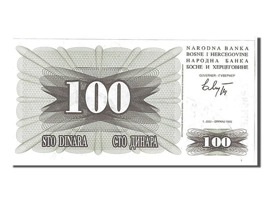 Banknot, 
  
  Bosna - Hersek, 
  
  100 Dinara