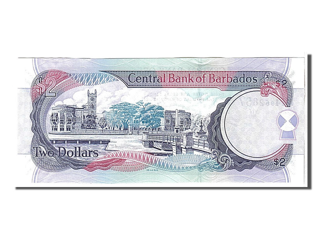 Banknot, 
  
  Barbados, 
  
  2 Dolar