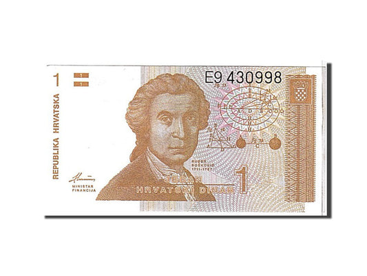 Banknot, 
  
  Hırvatistan, 
  
  1 Dinar