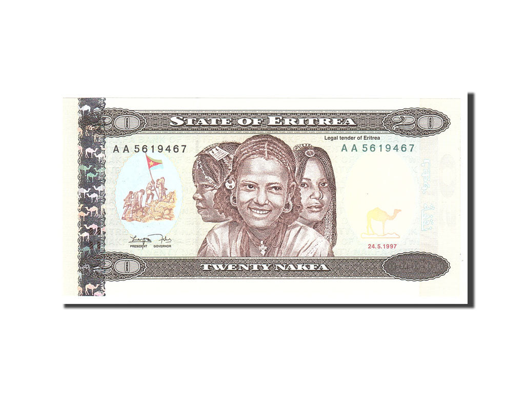 Banknot, 
  
  Eritre, 
  
  20 Nakfa