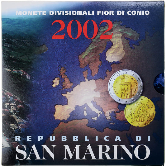 San Marino, 
  
  1 Cent ila 2 Euro, 
  
  2002