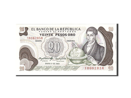 Banknot, 
  
  Kolombiya, 
  
  20 Peso Oro