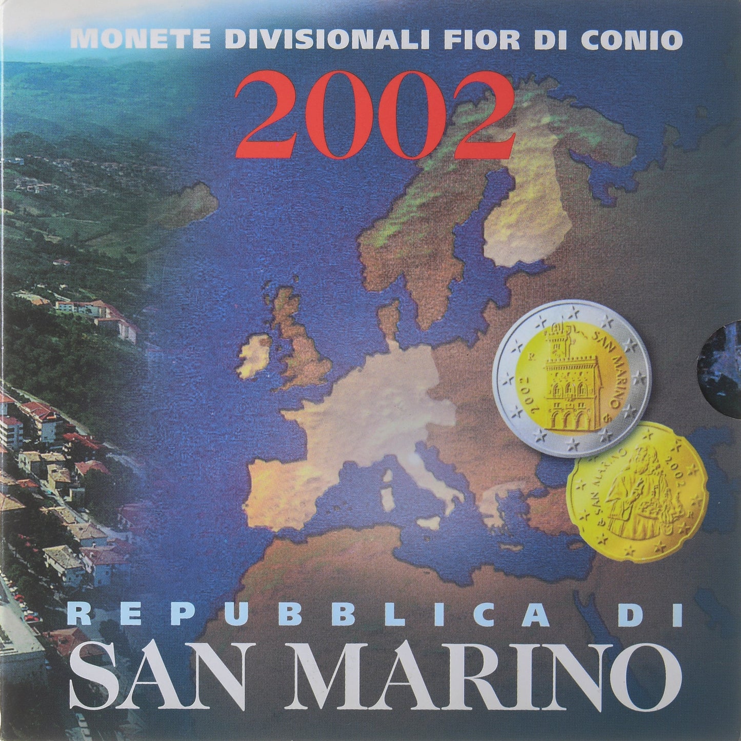 San Marino, 
  
  1 ct ayarlayın. - 2 Avro, 
  
  Serie Divisionnelle