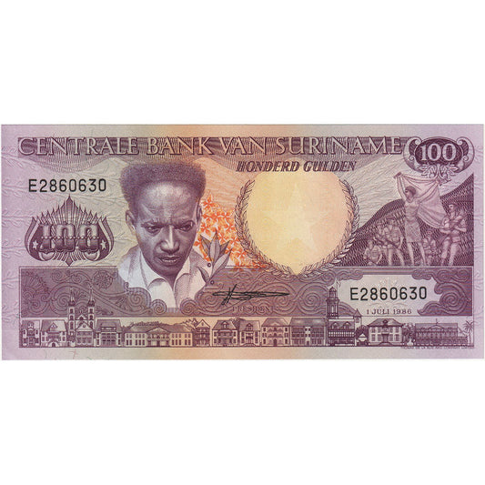 Surinam, 
  
  100 Gülden, 
  
  1986