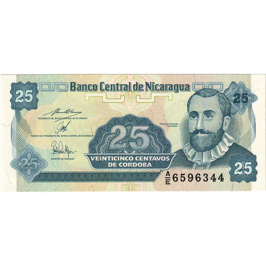 Banknot, 
  
  Nikaragua, 
  
  25 Centavo