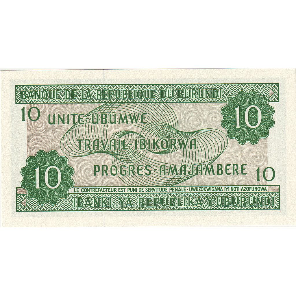 Burundi, 
  
  10 Frank, 
  
  2007