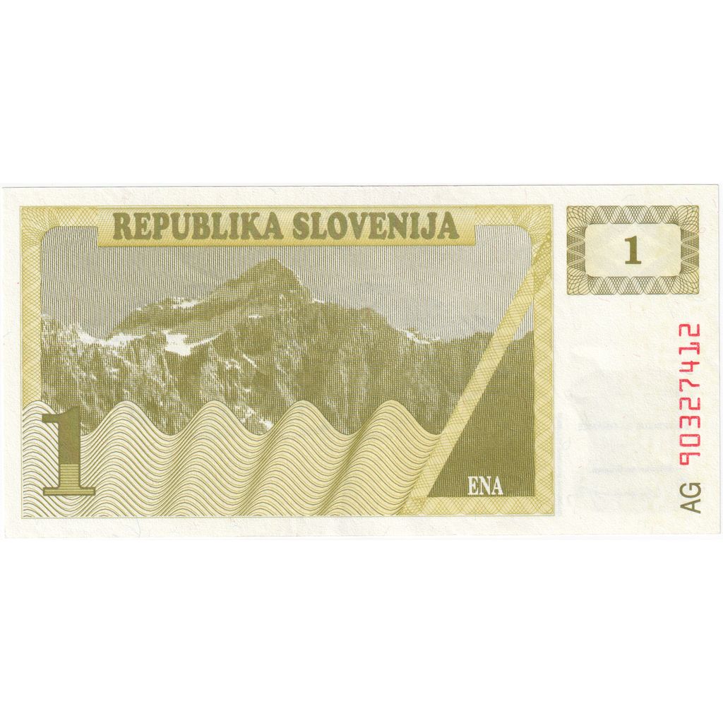 Slovenya, 
  
  1 (Tolar), 
  
  KM:1a