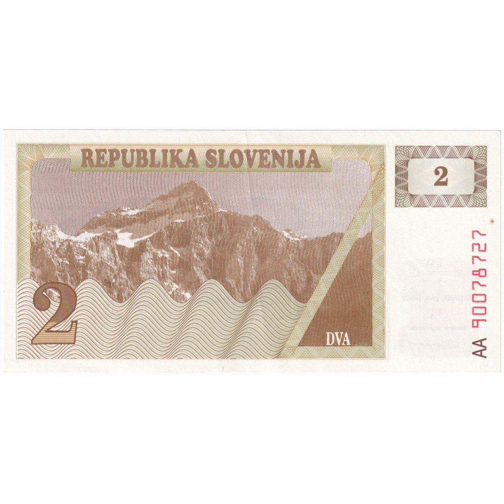 Slovenya, 
  
  2 (Tolarjev), 
  
  KM:2a