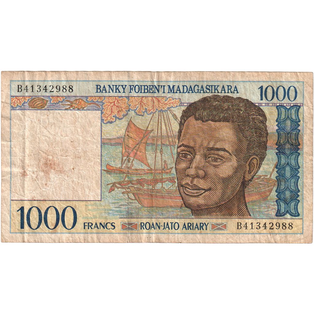 Madagaskar, 
  
  1000 Frank = 200 Ariary, 
  
  F(12-15)