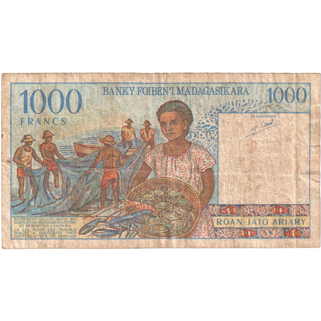 Madagaskar, 
  
  1000 Frank = 200 Ariary, 
  
  F(12-15)