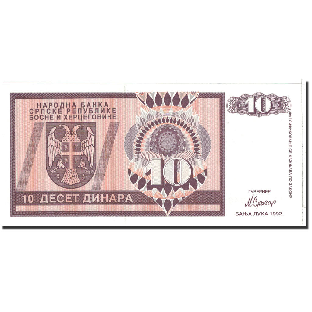 Banknot, 
  
  Bosna - Hersek, 
  
  10 Dinara