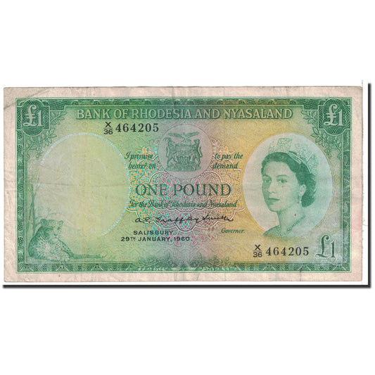 Banknot, 
  
  Rodezya ve Nyasaland, 
  
  1 pound