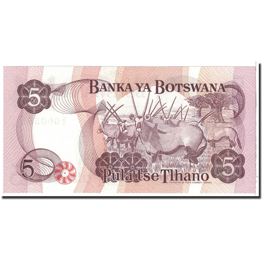 Banknot, 
  
  Botsvana, 
  
  5 Pula