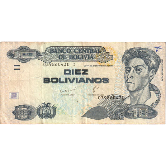 Bolivya, 
  
  10 Bolivya, 
  
  1986