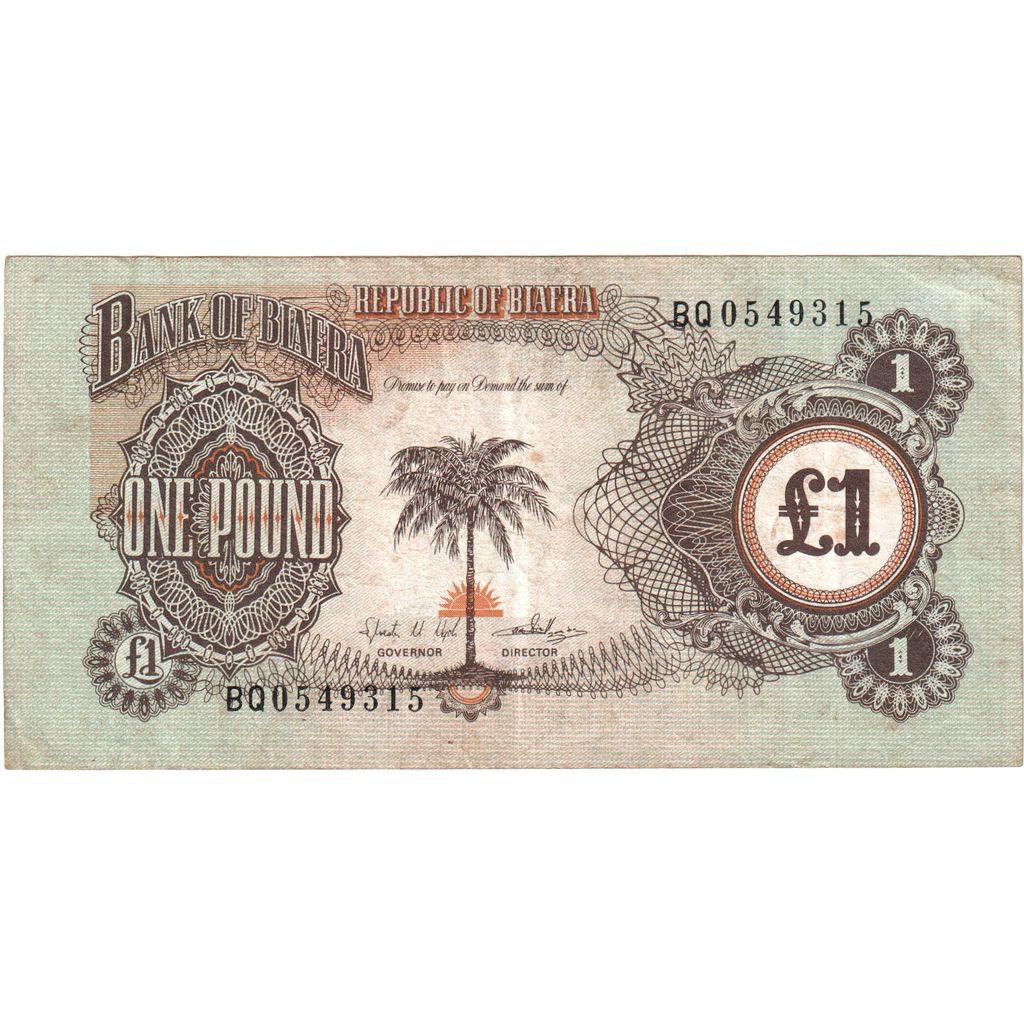 Biafra, 
  
  1 pound, 
  
  km:5a