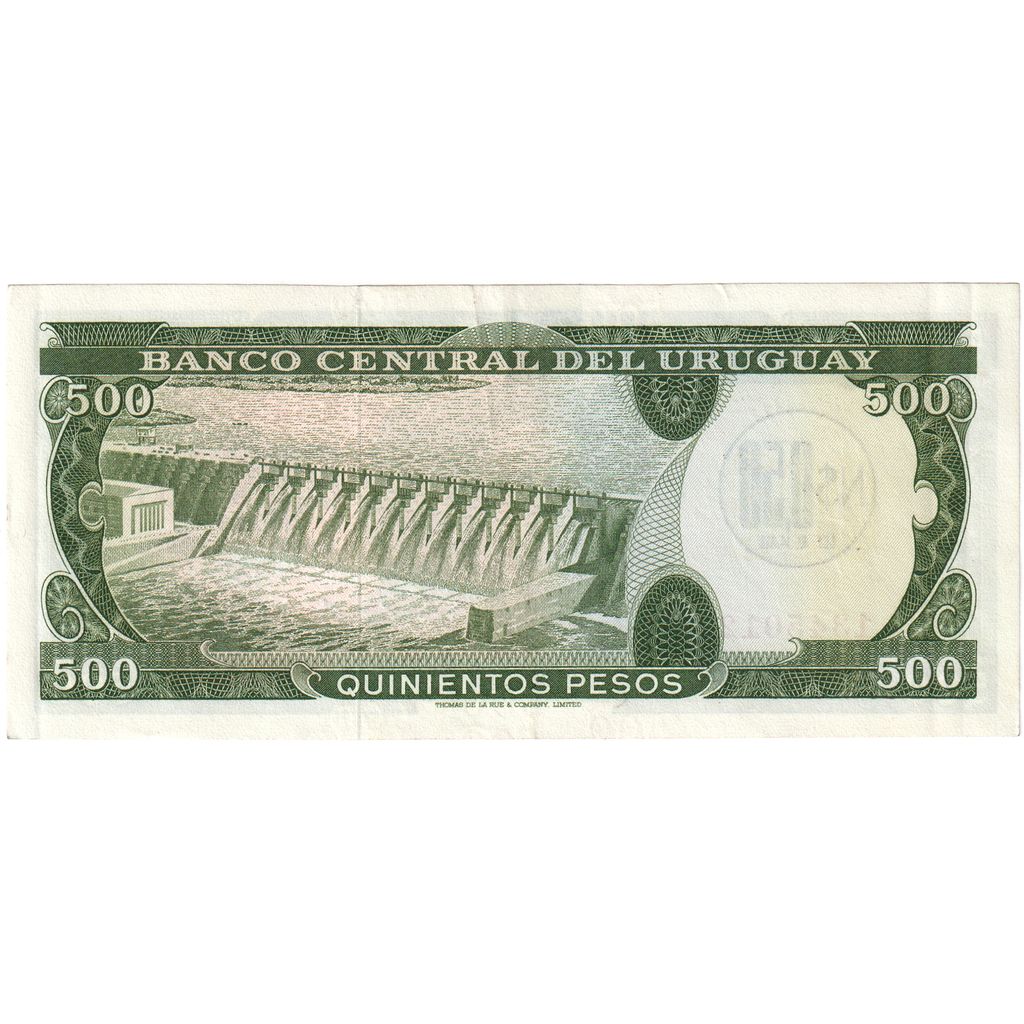 Uruguay, 
  
  500 Pesoya 0,50 Nuevo Peso, 
  
  Tarihsiz (1975)