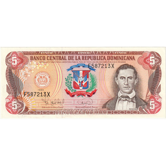 Dominik Cumhuriyeti, 
  
  5 Peso Oro, 
  
  1996