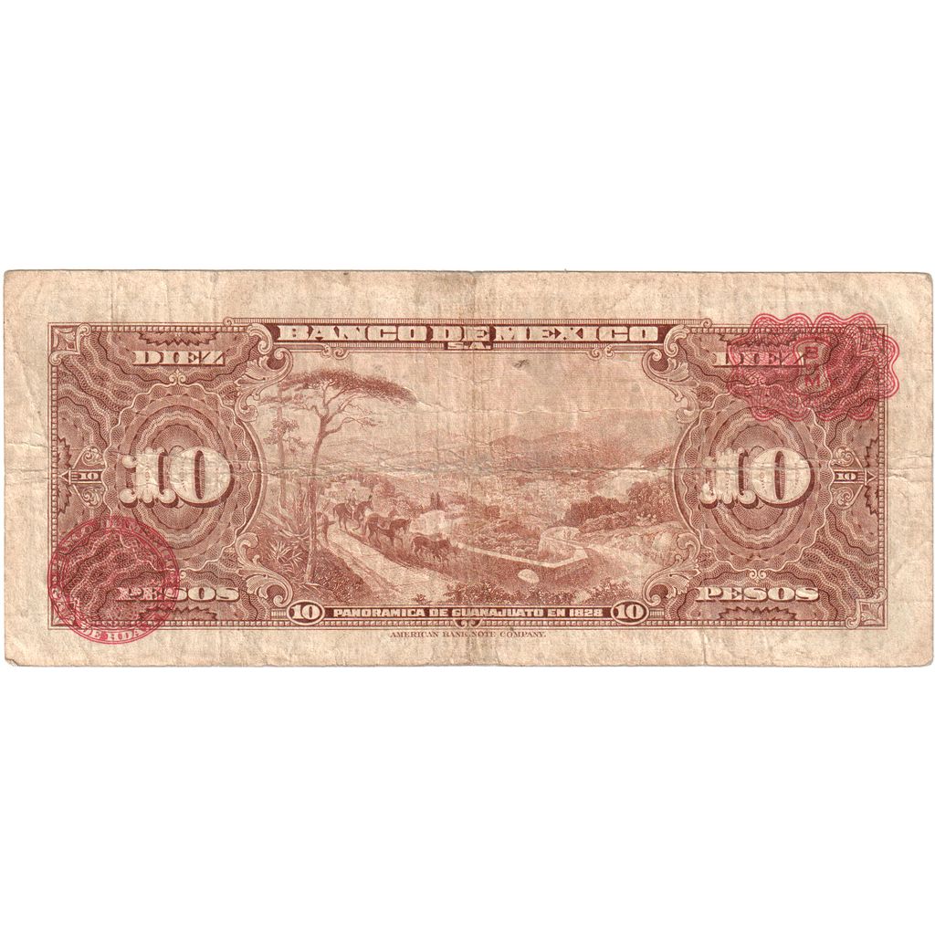 Meksika, 
  
  10 Peso, 
  
  1953