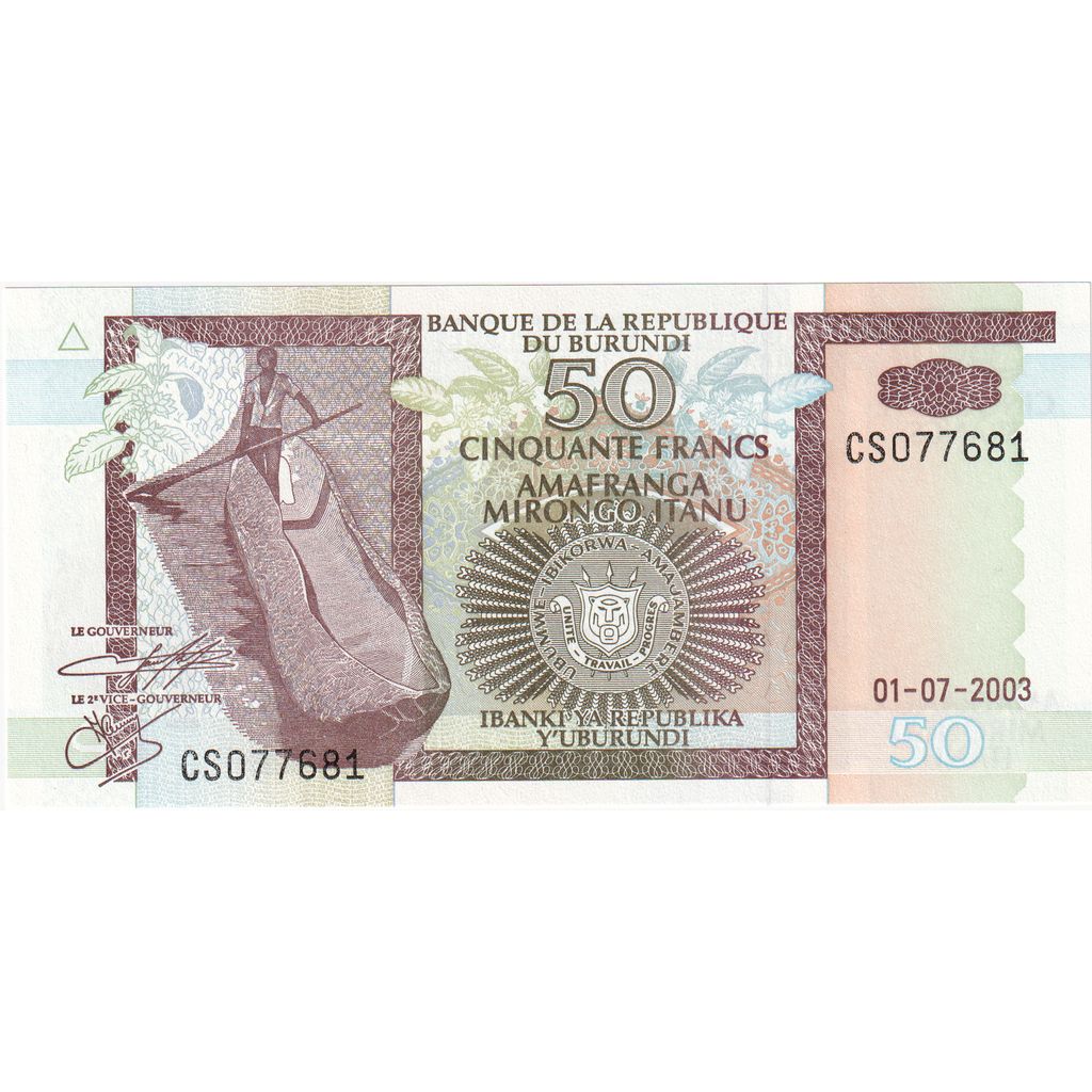 Burundi, 
  
  50 Frank, 
  
  2003-07-01