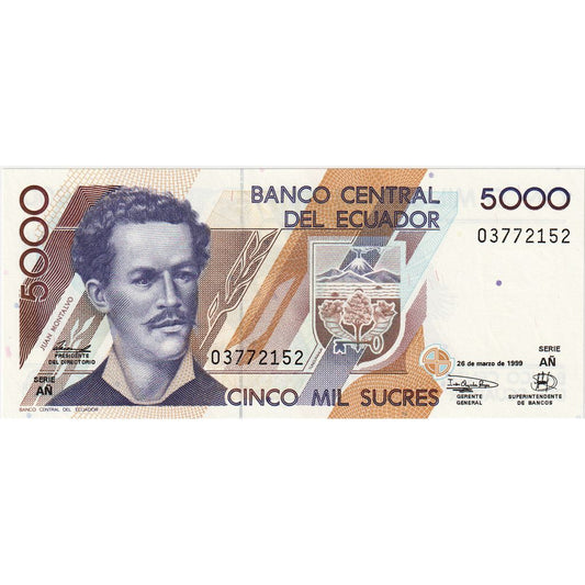 Ekvador, 
  
  5000 Sucre, 
  
  1999-03-26