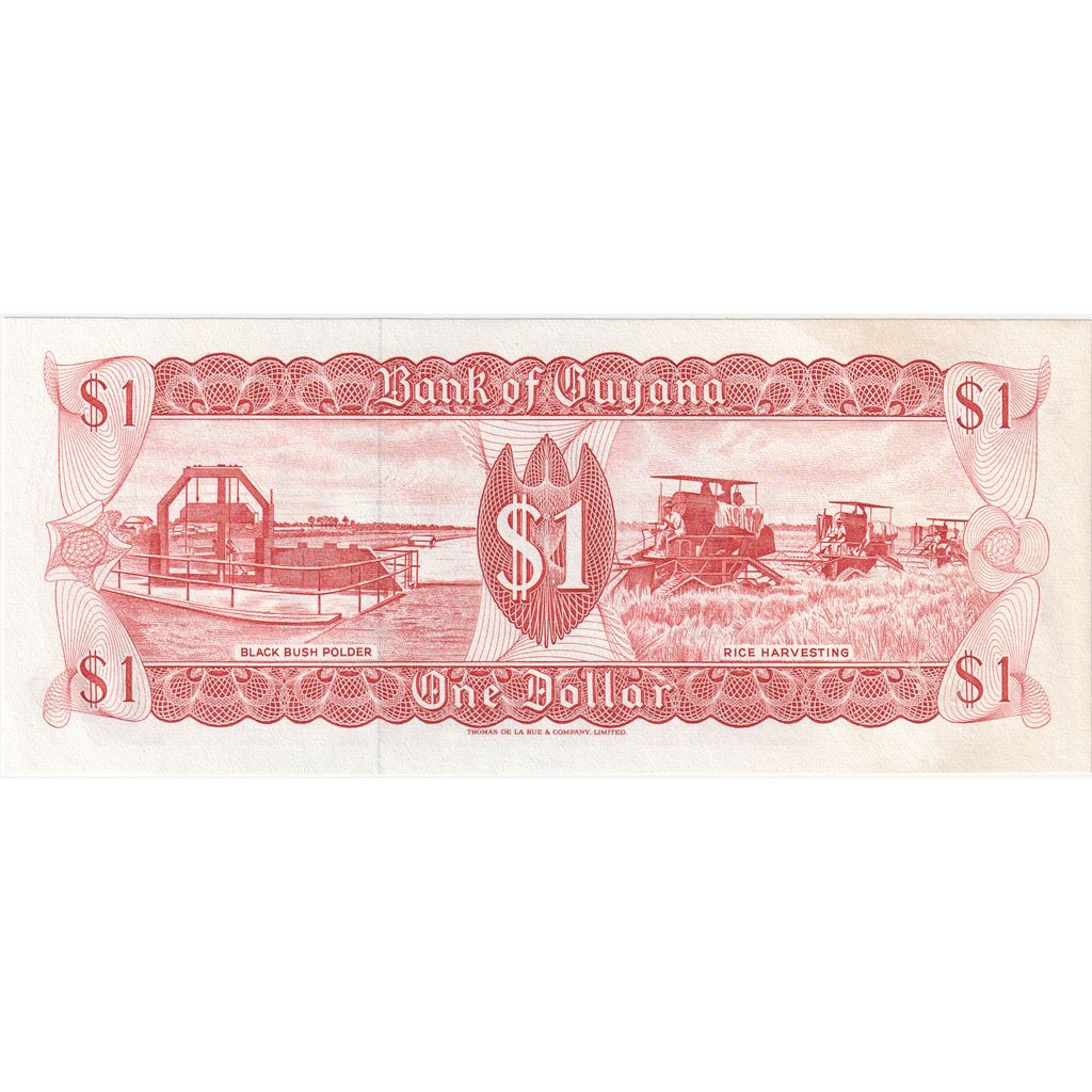 Guyana, 
  
  1 Dolar, 
  
  ÇİL(65-70)