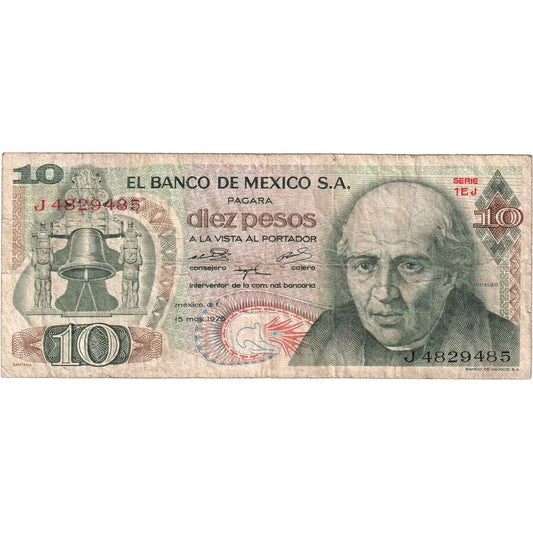 Meksika, 
  
  10 Peso, 
  
  1975-03-15