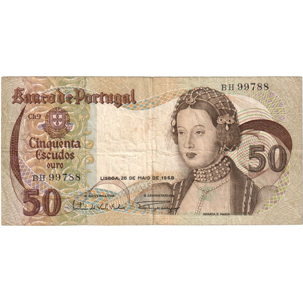 Portekiz, 
  
  50 Escudo, 
  
  1968-05-28