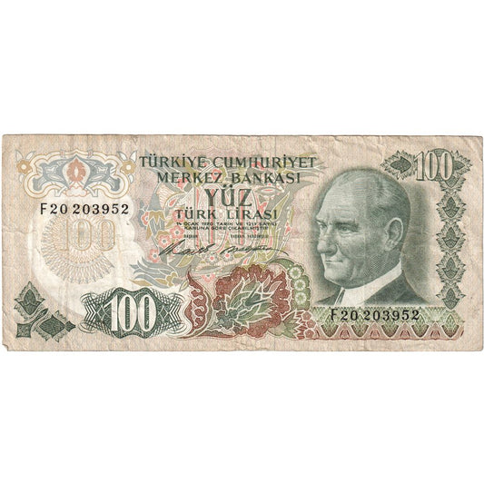 Hindi, 
  
  100 lira, 
  
  VF(30-35)