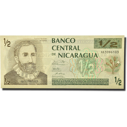 Banknot, 
  
  Nikaragua, 
  
  1/2 Kordoba