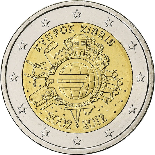 Kıbrıs, 
  
  2 Avro, 
  
  €uro 2002-2012