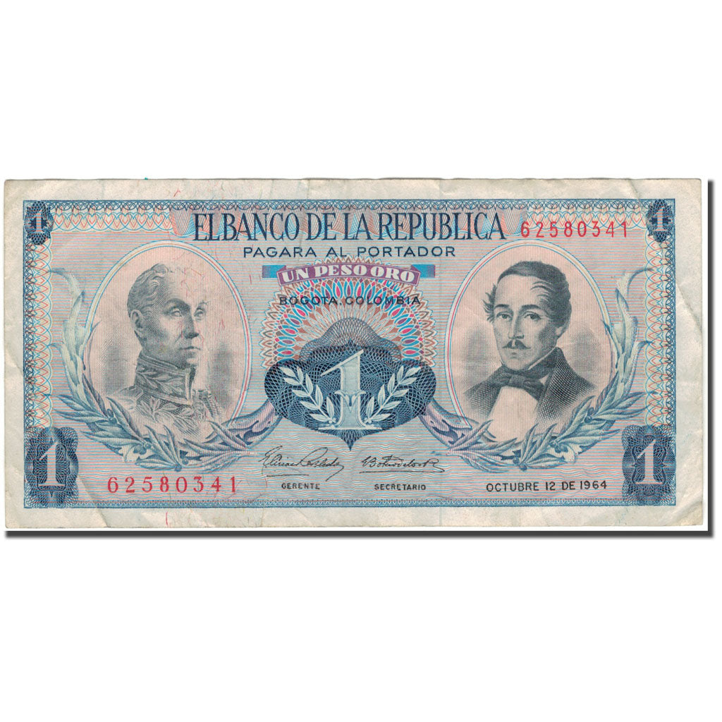 Banknot, 
  
  Kolombiya, 
  
  1 Peso Oro