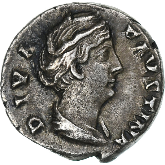 Diva Faustina I, 
  
  Denarius, 
  
  141