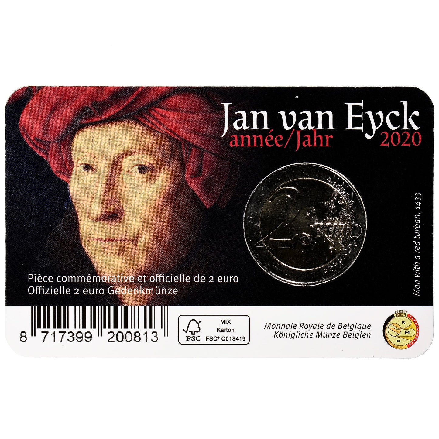 Belçika, 
  
  2 Avro, 
  
  Jan Van Eyck