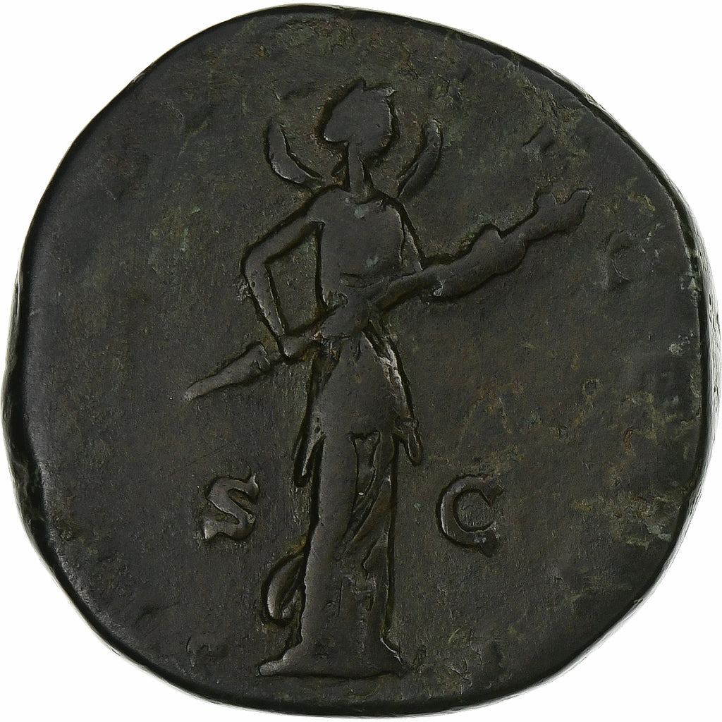 Diva Faustina II, 
  
  Sestertius, 
  
  176-180