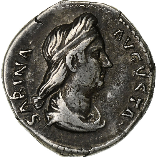 Sabina, 
  
  Denarius, 
  
  133-135