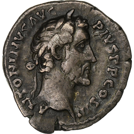 Antoninus Pius, 
  
  Denarius, 
  
  140-143