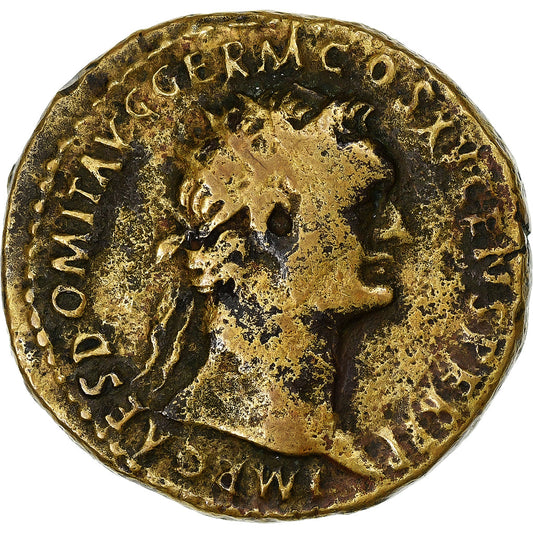 Domitianus, 
  
  Dupondius, 
  
  90-91