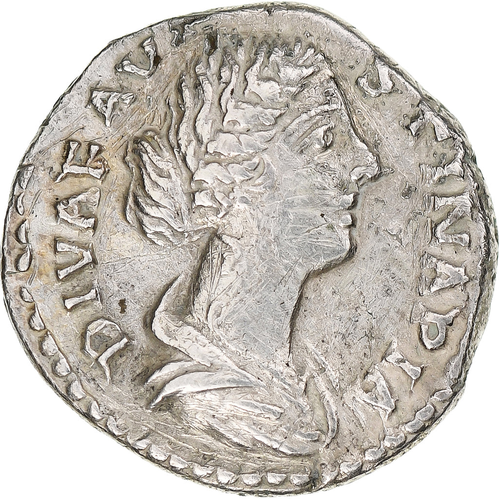 Diva Faustina II, 
  
  Denarius, 
  
  176-180