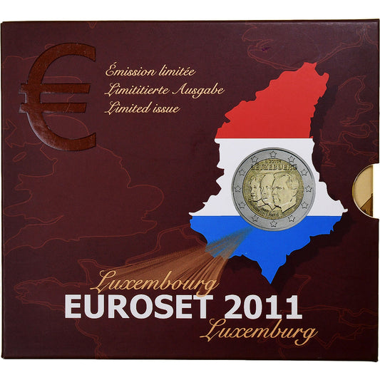 Lüksemburg, 
  
  1 Cent ila 2 Euro, 
  
  BU