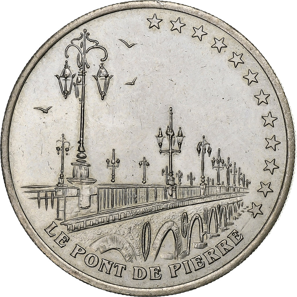 Fransa, 
  
  2 Euro de Bordeaux, 
  
  Le pont de pierre