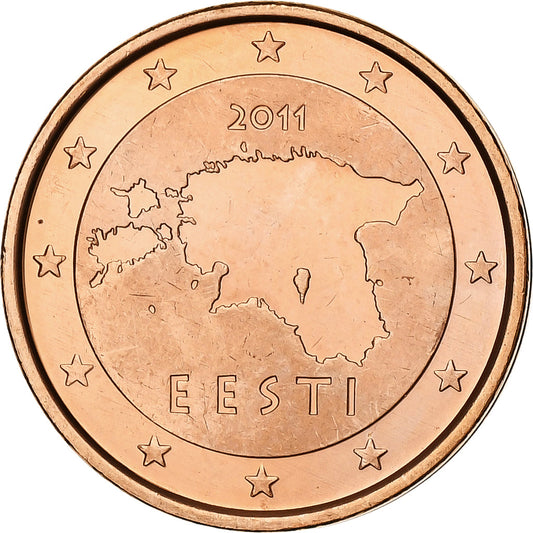 Estonya, 
  
  2 Euro Cent, 
  
  BU