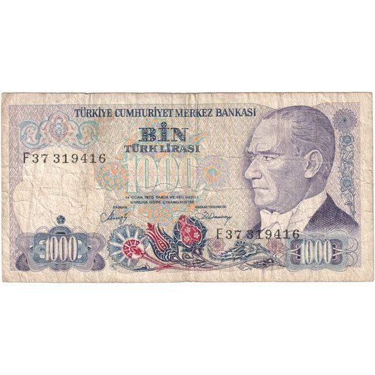 Hindi, 
  
  1000 lira, 
  
  VF(20-25)