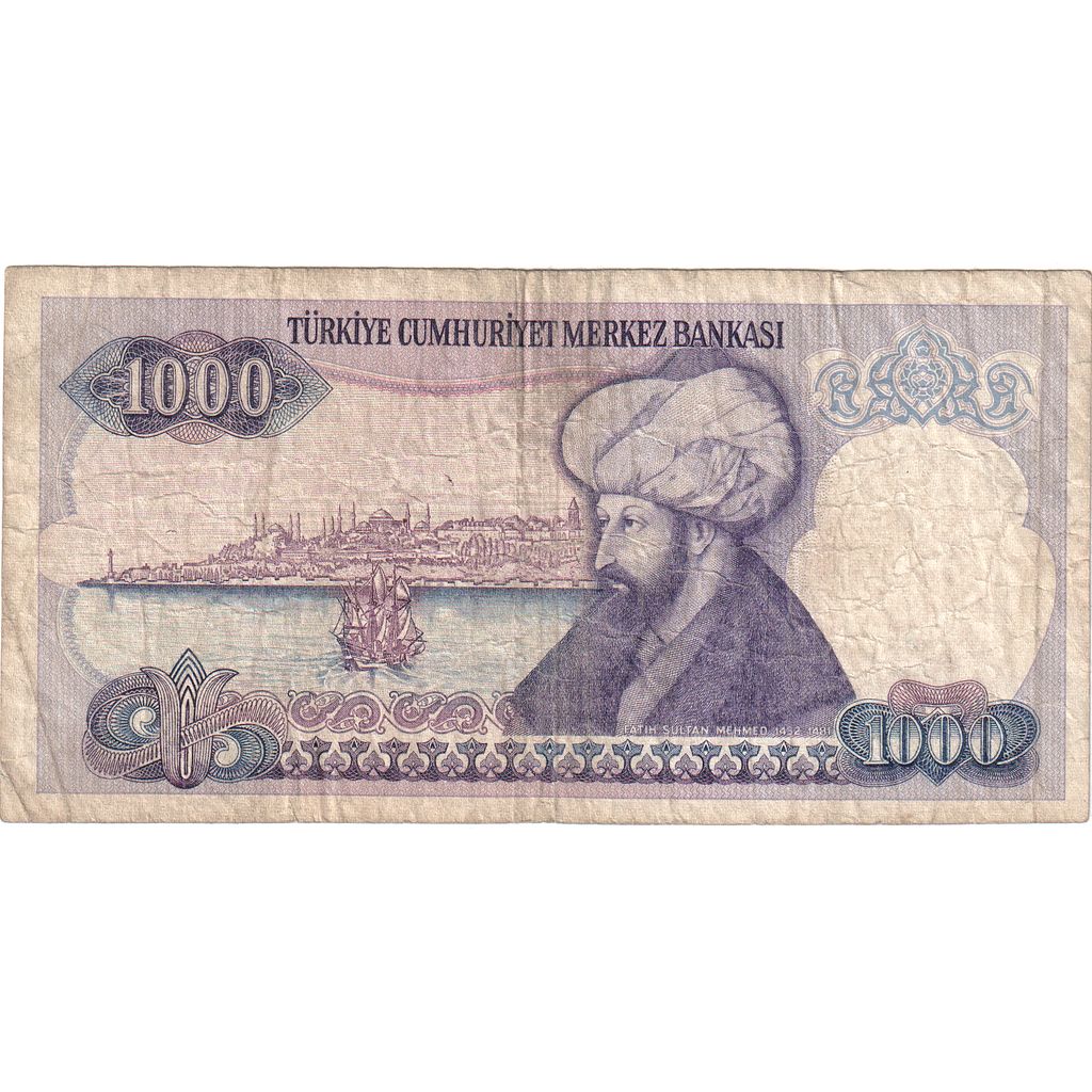 Hindi, 
  
  1000 lira, 
  
  VF(20-25)