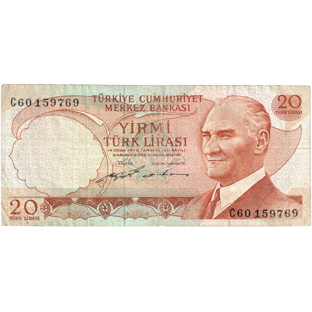 Hindi, 
  
  20 lira, 
  
  EF(40-45)