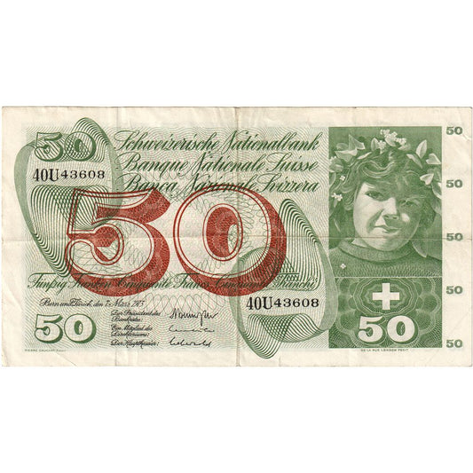 İsviçre, 
  
  50 Franken, 
  
  1969-01-15