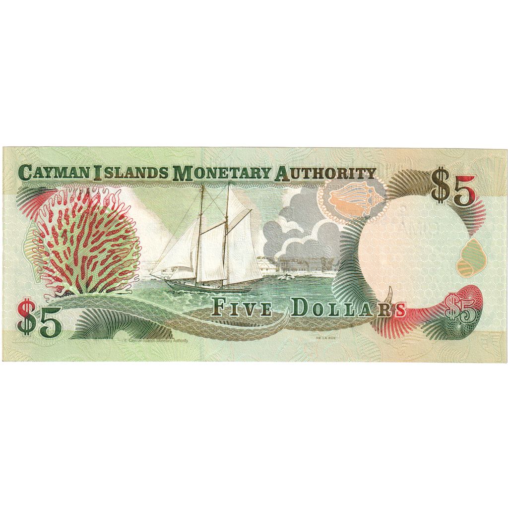 Cayman Adaları, 
  
  5 Dolar, 
  
  ÇİL(65-70)