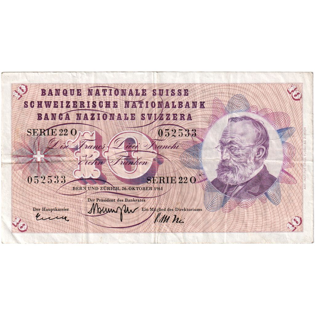 İsviçre, 
  
  10 Franken, 
  
  1964-10-26