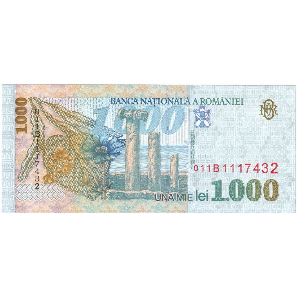 Banknot, 
  
  Romanya, 
  
  1000 Lei